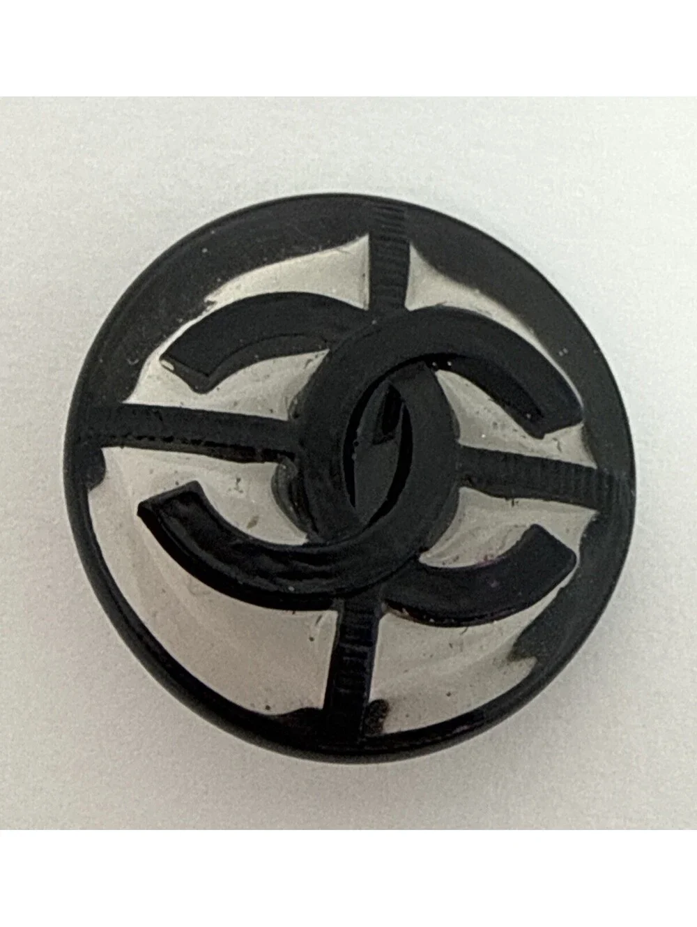 3X CHANEL 100% Authentic Black  Metal CC Logo Button